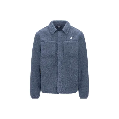 K WAY Jackets & Coats Men's Gray Blue