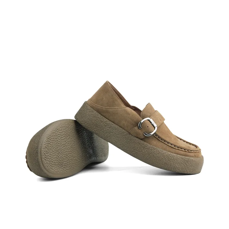 New Korea Loafers Men Apricot, Brown-3