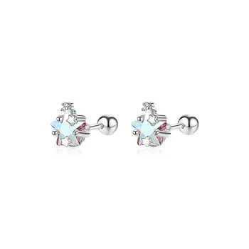 VEZA Sterling Silver Stud Earrings Unisex