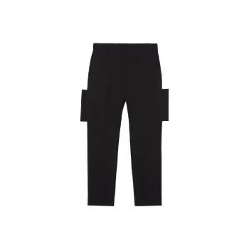 Burberry Panel Detail Grain De Poudre Wool Tailored Trousers