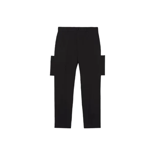 Burberry Panel Detail Grain De Poudre Wool Tailored Trousers