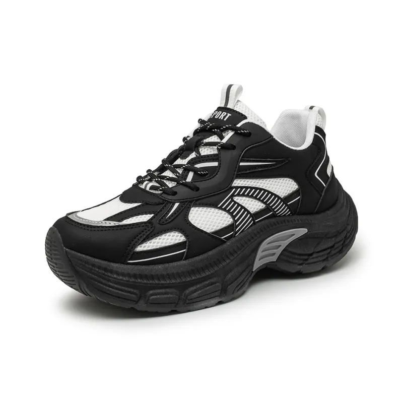 OUGLEMEN Breathable Coverage Support Low Top Chunky Sneakers Men's-7