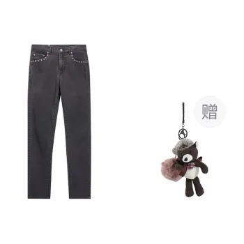 Ed Hardy Jeans Men's Black Comes With Saint Laurent Black Opium Fragrance Pendant