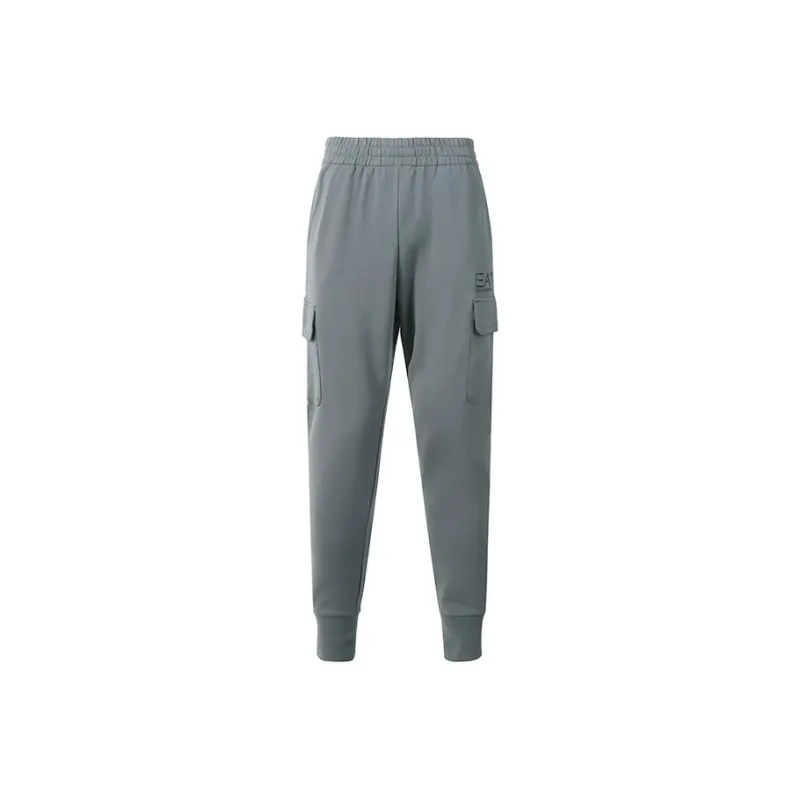 EMPORIO ARMANI EA7 FW22 Knitted Sports Pants Men's Dark Blue Gray-0