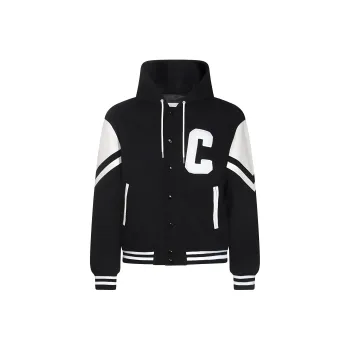 CELINE Hooded Jackson Teddy Jacket In Textured Wool