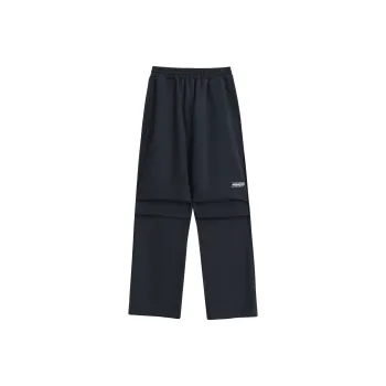 WAITINGWAVE Knitted Sweatpants Unisex Black