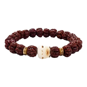Xifeng Building King Kong Bodhi Seeds Lucky Cat Beaded Bracelet #Good Luck Unisex