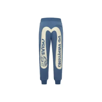 EVISU SS23 Knitted Sweatpants Men's Dark Blue