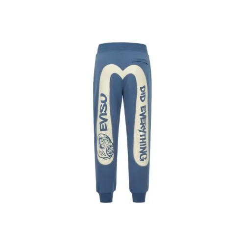 EVISU SS23 Knitted Sweatpants Men's Dark Blue