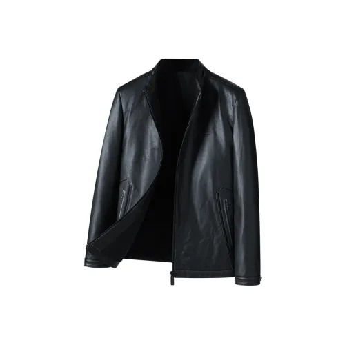 KAISER Leather Jacket Men's Black