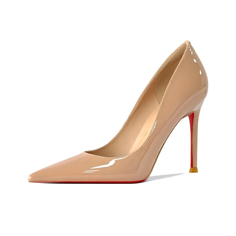 Lan Miao Slim Heel High Heels 8CM Women's Nude-1