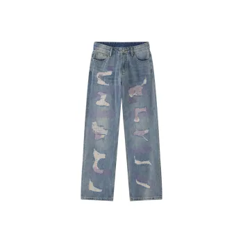 LOVE ME LATER Jeans Unisex Light Denim Blue