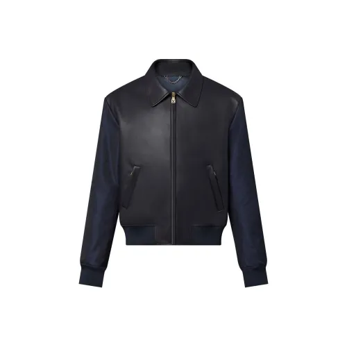 LOUIS VUITTON Leather Mix Blouson
