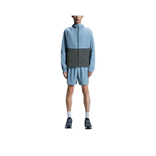 On Core Jacket Jackets Coats Men's Light Gray Blue/Solar Black