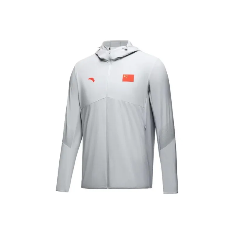 Anta Trench Coat Unisex Mudstone Gray-0