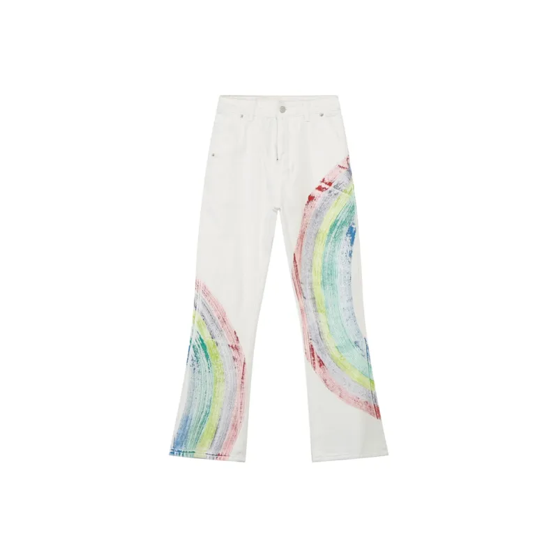 Voguo Relay Jeans Unisex Rainbow White-0