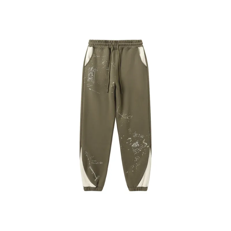 LAMLICKA Knitted Sweatpants Unisex Coffee-0