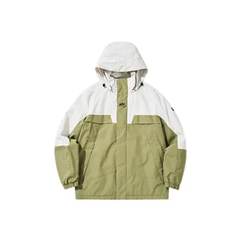 QIAODAN Trench Coat Men's Sage Green/smoke White