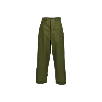 KENZO Logo Patch Mid-Rise Wide-Leg Trousers
