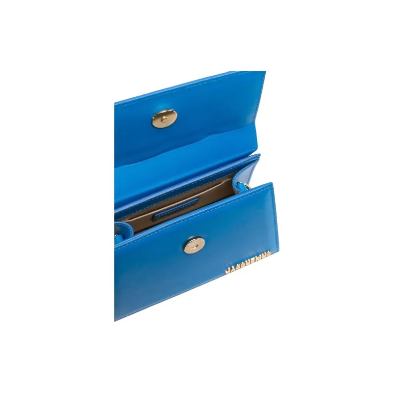 Jacquemus Le Chiquito Leather One Shoulder Handbag Women's Blue-3
