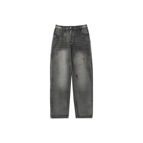 LUJIAMEN Jeans Unisex Light Gray