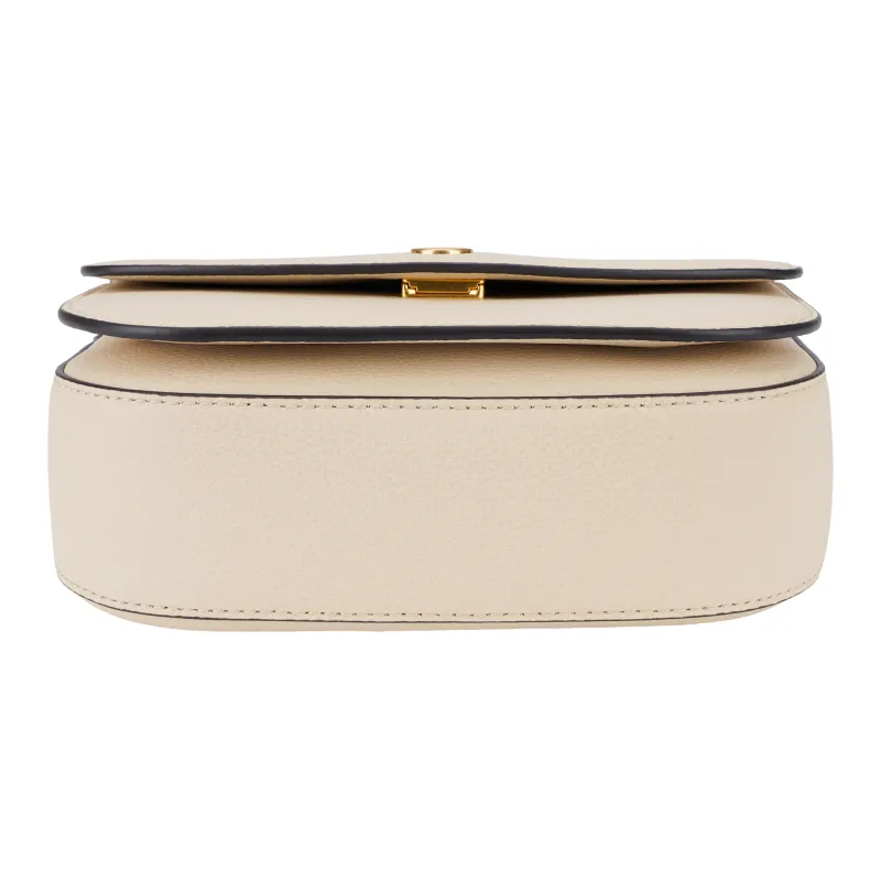 TORY BURCH Robinson Litchi Grain Leather Crossbody Bag Shoulder Bag Women's Cream White-7