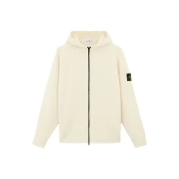 STONE ISLAND Logo Patch Hooded Cardigan