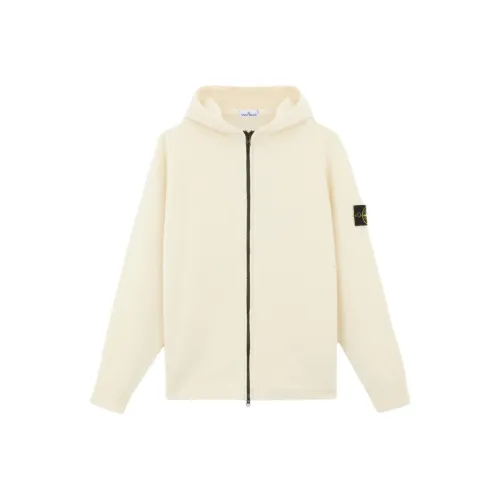 STONE ISLAND Logo Patch Hooded Cardigan