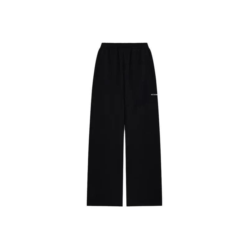 WE11DONE SS24 Knitted Sports Pants Unisex Black-0