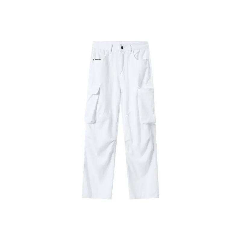 Yiwen Jeans Unisex Ivory White-0