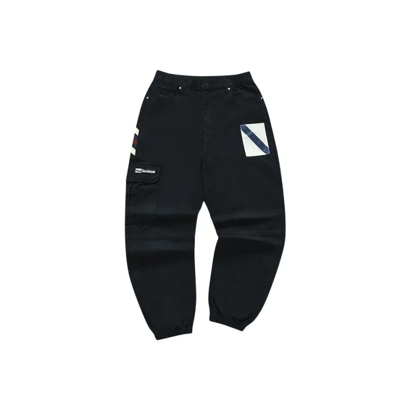 FILA FUSION x FACETASM Knitted Sweatpants Men's Elegant Black-0