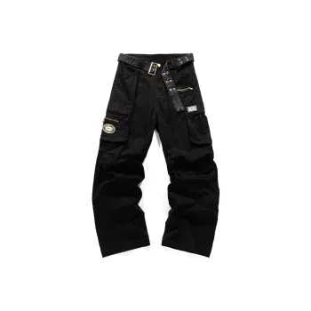 HCHUICHENG Jeans Unisex Black
