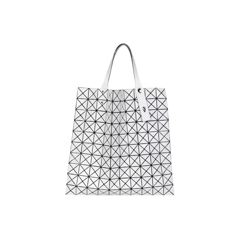 ISSEY MIYAKE Prism Polyvinyl Chloride Resin Tote Bag, Shopping Bag, Shoulder Bag, Handbag Women's Light Gray-0