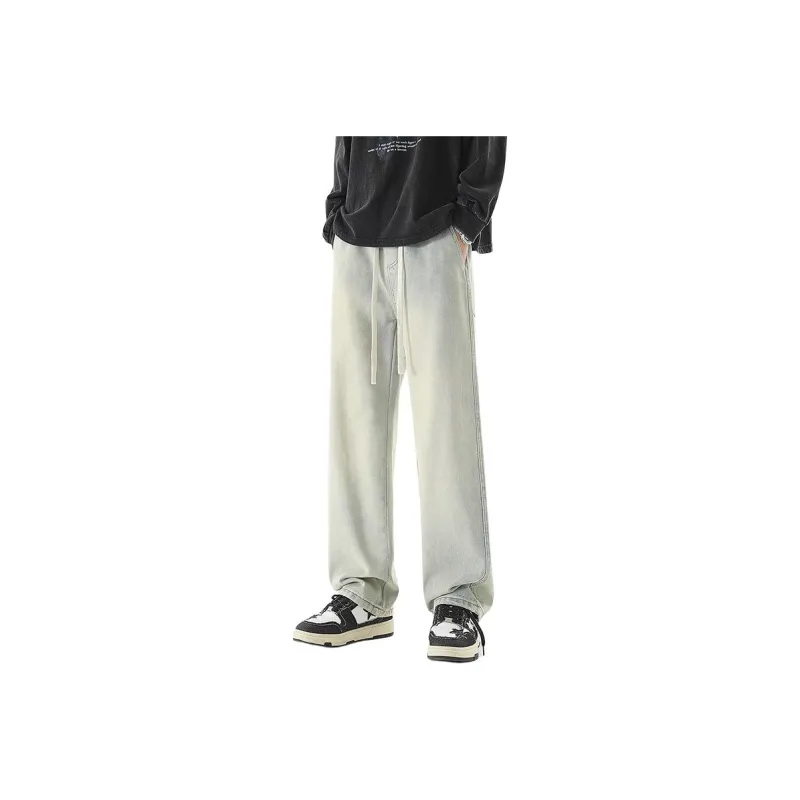 IJRJ Jeans Unisex Distressed White Gray-7
