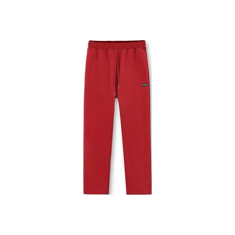 OCCUPY Knitted Sweatpants Unisex Deep Red-0