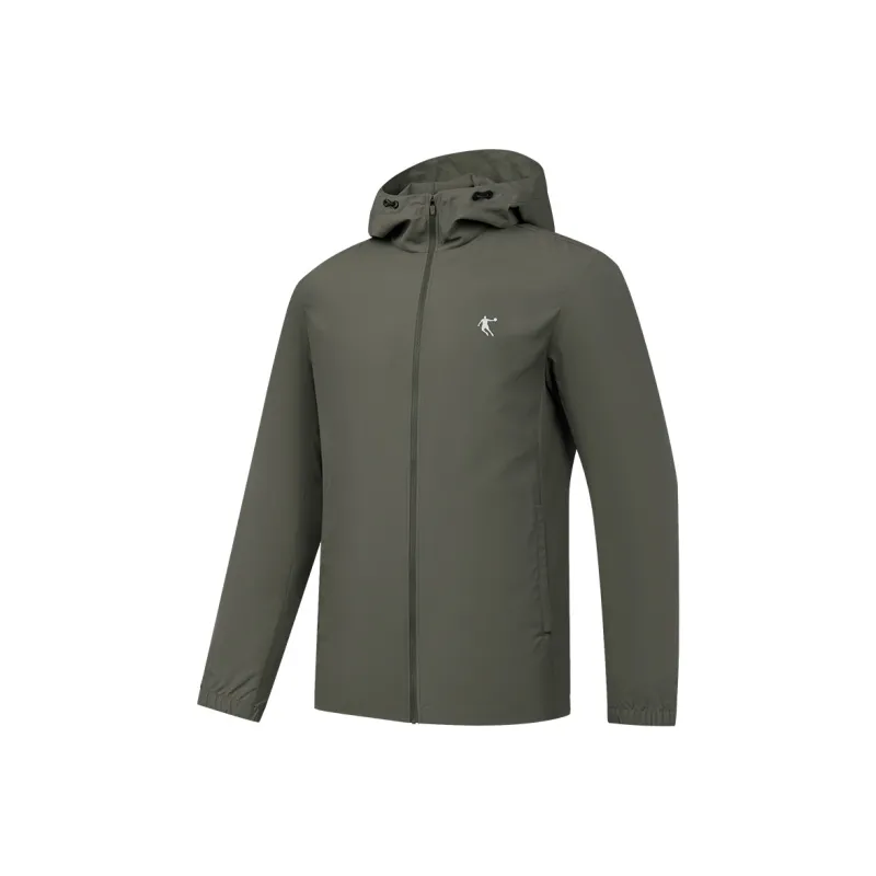QIAODAN Trench Coat Men's Dark Brown Green-0