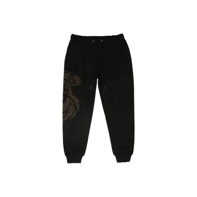 TCH Knitted Sweatpants Unisex Black Base Gold Logo-0