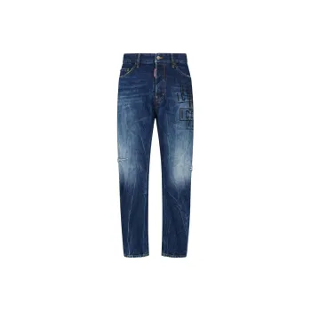DSQUARED 2 Icon Printed Straight Leg Jeans