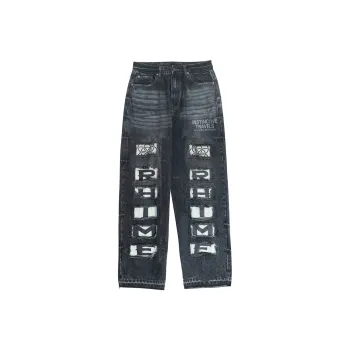 RHIME USA Jeans Unisex Navy Blue