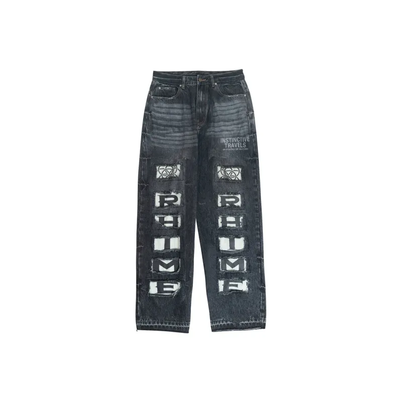 RHIME USA Jeans Unisex Navy Blue-0