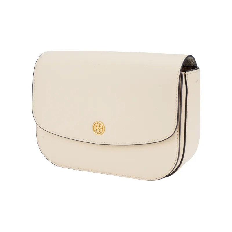 TORY BURCH Robinson Litchi Grain Leather Crossbody Bag Shoulder Bag Women's Cream White-3