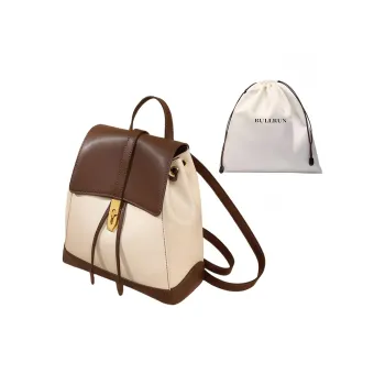 Bullrun Cow Leather With Synthetic Leather Backpack Women's Coffee/White & Coffee