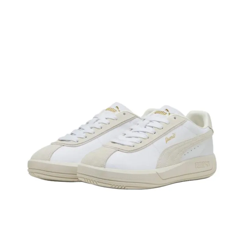 PUMA Club Anti Slip Wear Resistant Low Top Skateboard Shoes Women's White-2