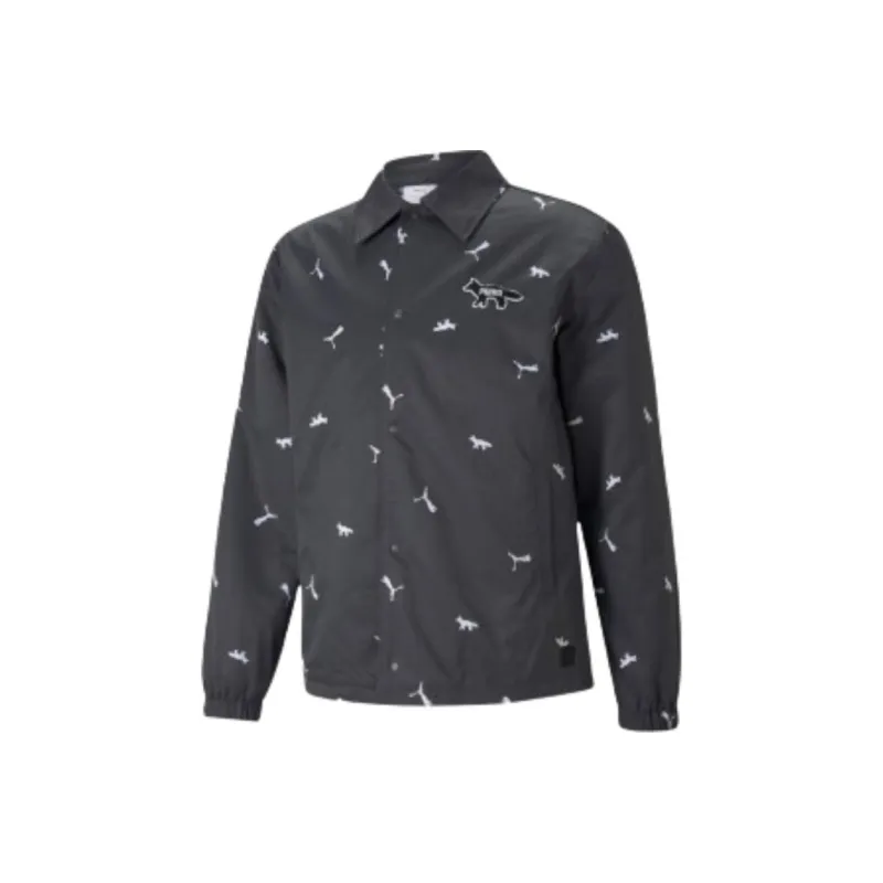 PUMA X MAISON KITSUNE AOP Jackets Coats Unisex Black-0