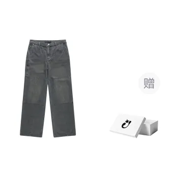 Createexploreexpandconquer Embroidered Double knee Cargo Jeans