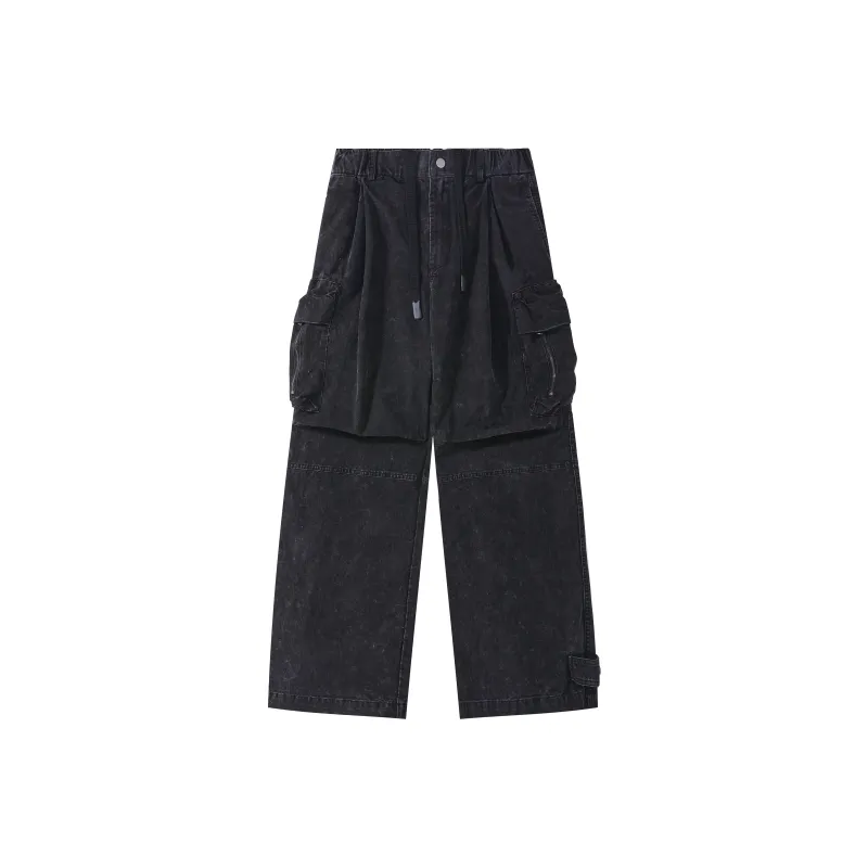 HOKLV Jeans Unisex Black-0