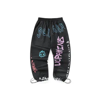 GENANX Casual Pants Unisex Black Gray Color
