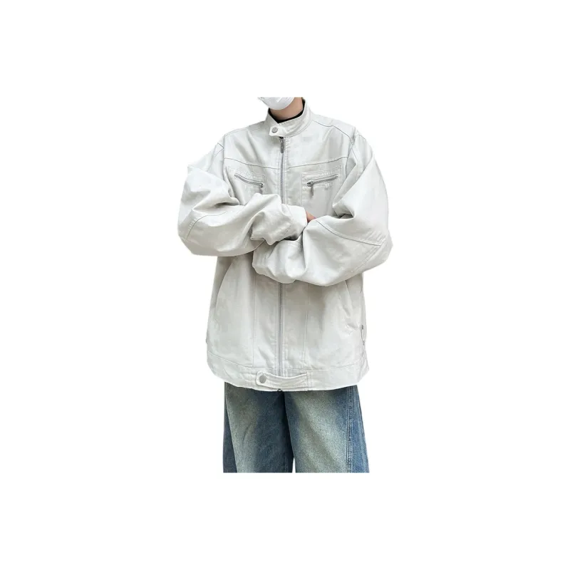 DJ.SPIRIT Jackets Coats Unisex Gray White-0