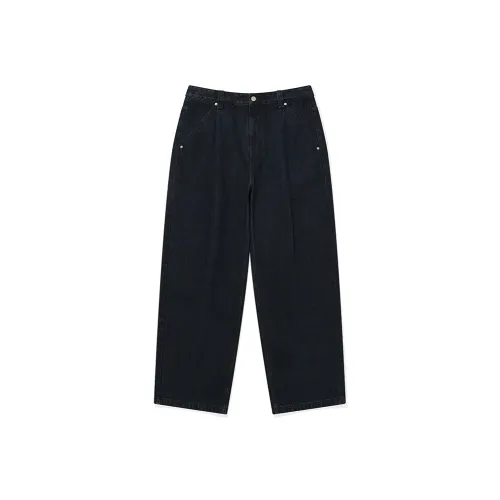QOTRIOCK Jeans Unisex Navy Blue
