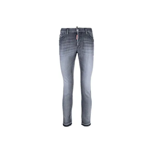 DSQUARED 2 Faded Straight Leg Skinny Jeans
